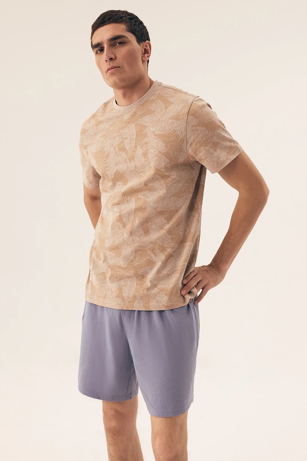   Piżama Męska Model South 42599-02X Beige/Blue - Henderson 