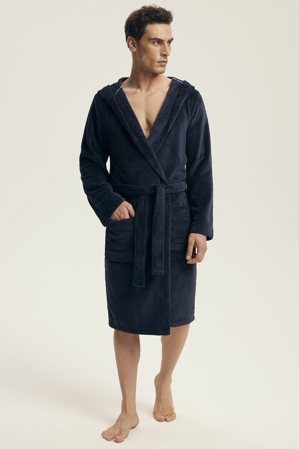   Szlafrok Damski Model Naps 43374-59X Navy - Henderson 