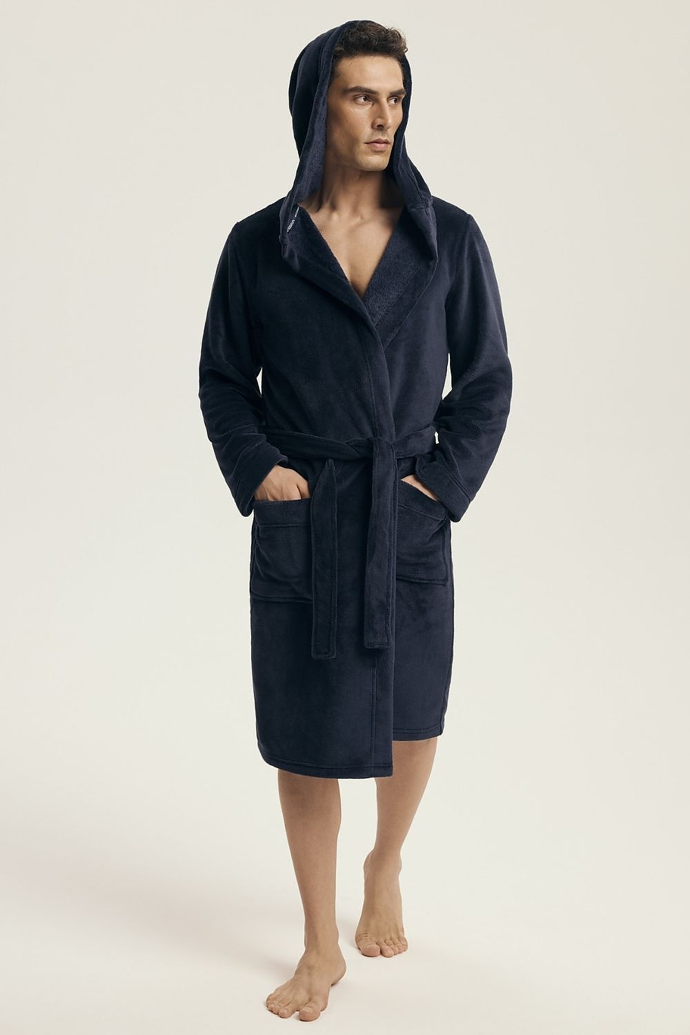   Szlafrok Damski Model Naps 43374-59X Navy - Henderson 