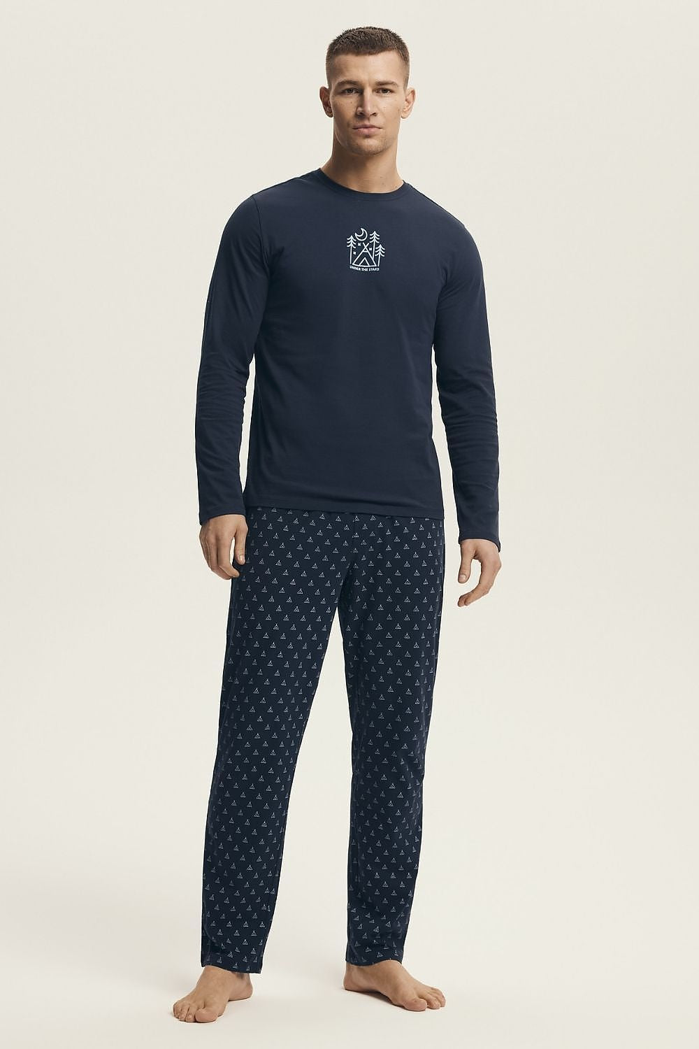   Piżama Męska Model Lush 43478 Navy - Henderson 