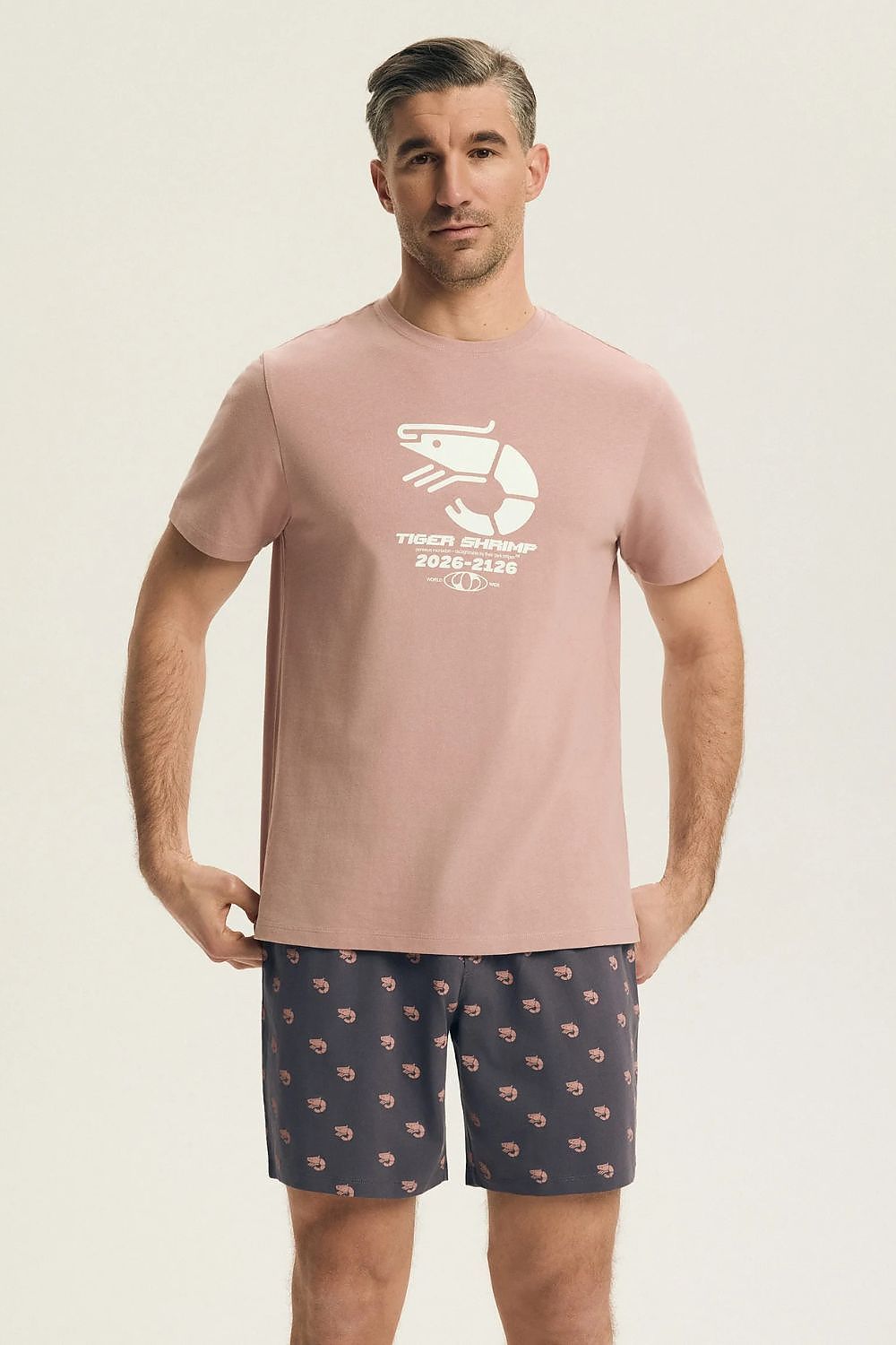   Piżama Męska Model Brad 44520 Pink - Henderson 