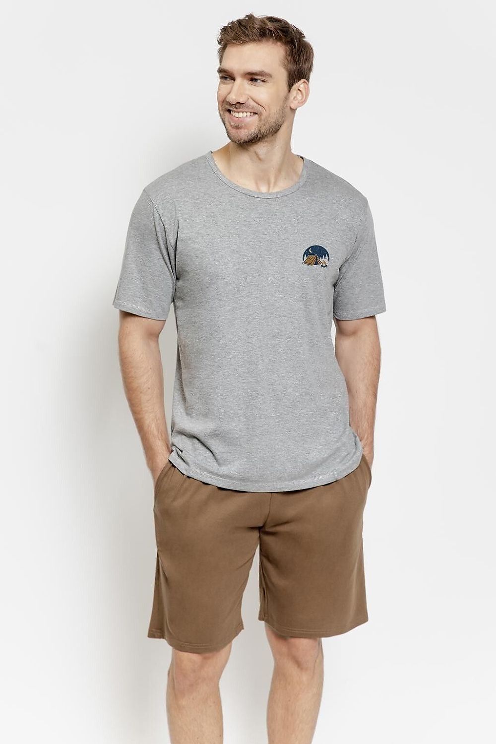   Piżama Męska Model Gabriel 3576 Melange Dark Grey - Taro 