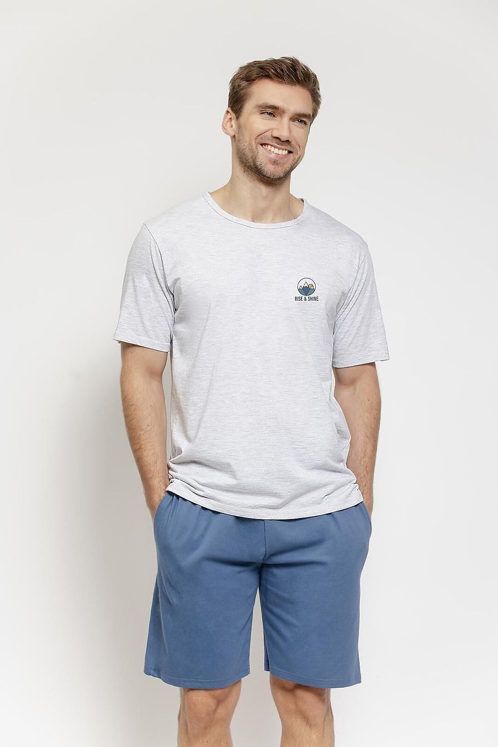   Piżama Męska Model Gabriel 3576 Grey Melange - Taro 