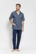   Piżama Męska Model Robin 3584 Navy - Taro 