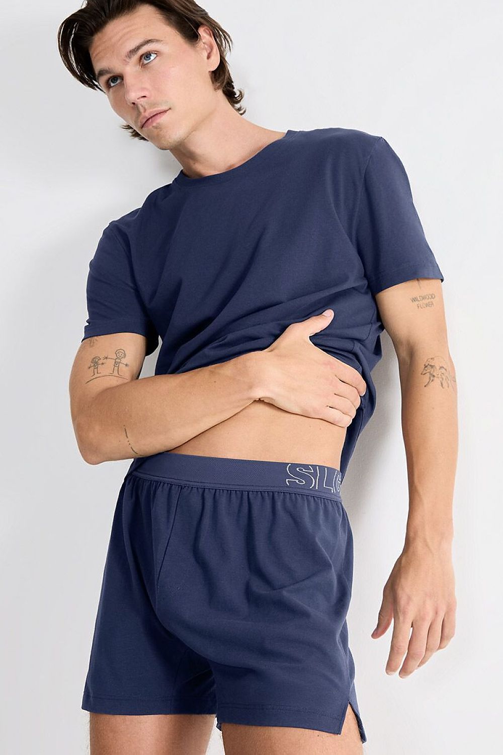   Bokserki Męskie Model Boxer Shorts 10215473-1771 221874 Dark Blue - Sloggi 