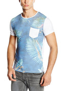   Tshirt Męski Model 17162 Blue/White - YourNewStyle 