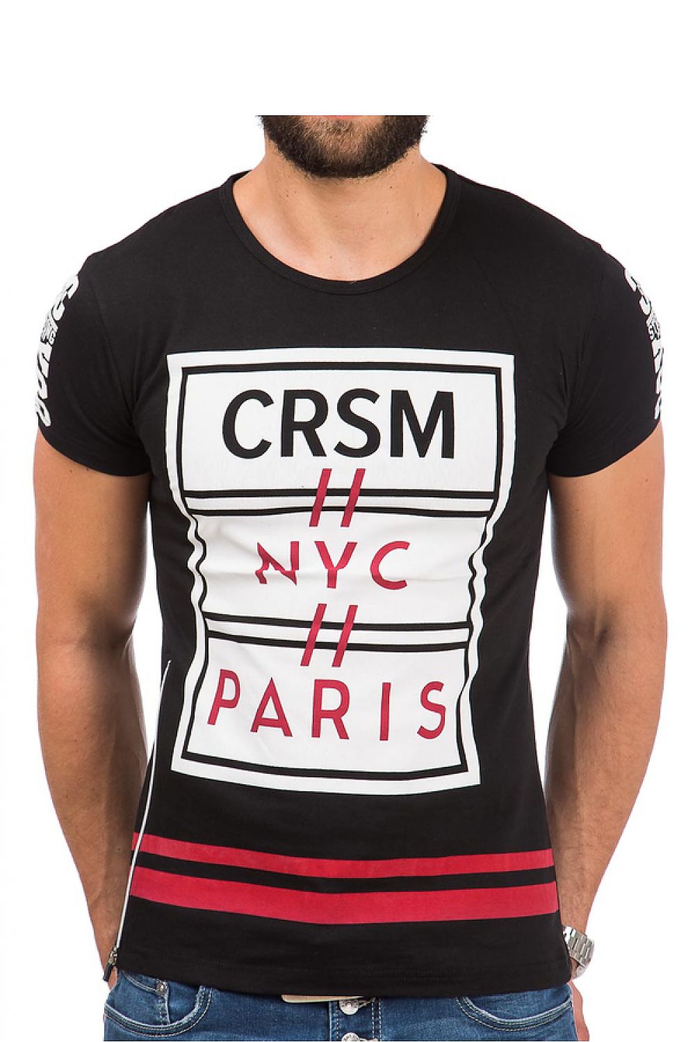   Tshirt Męski Model 17188 Black - YourNewStyle 