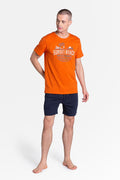  Piżama Męska Model Led 38867-22X Orange/Navy - Henderson 